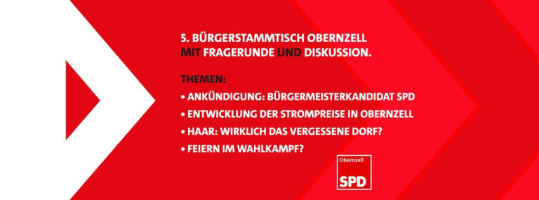 5. SPD-Bürgerstammtisch - FB Veranstaltungsbild